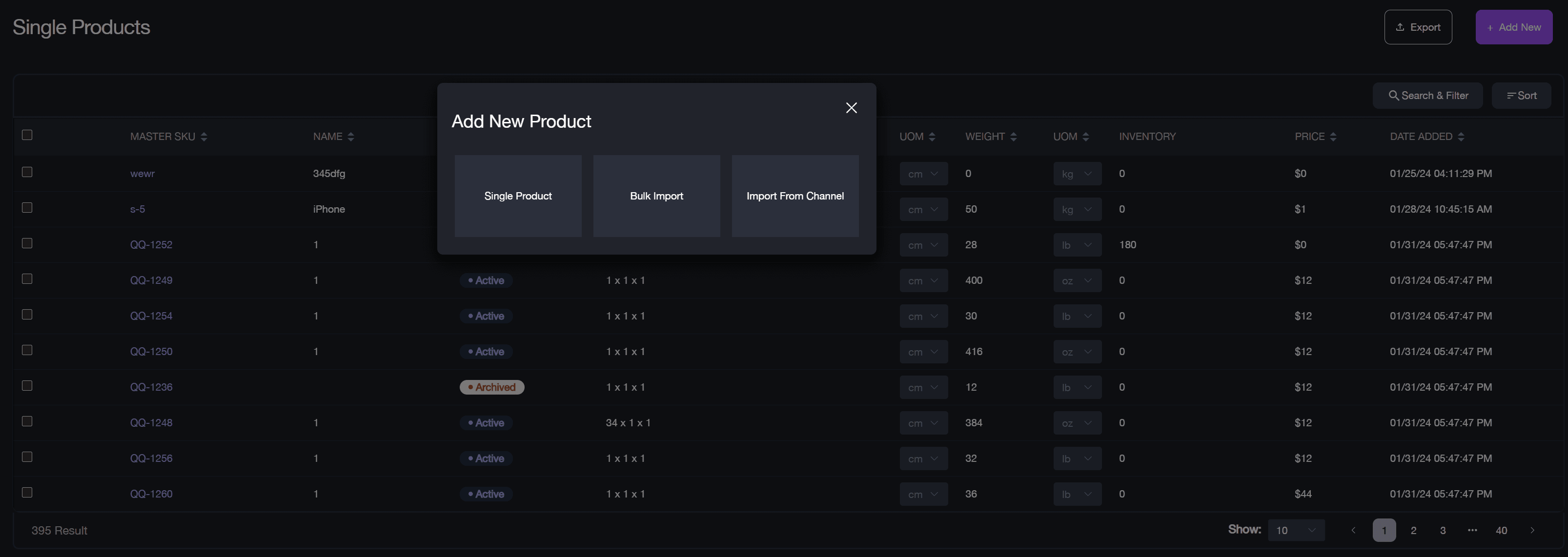 Add new product