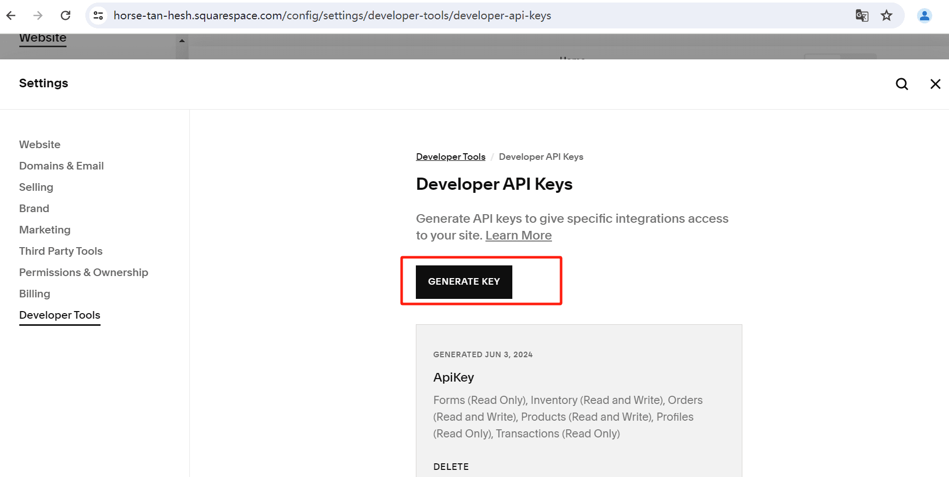 API Key