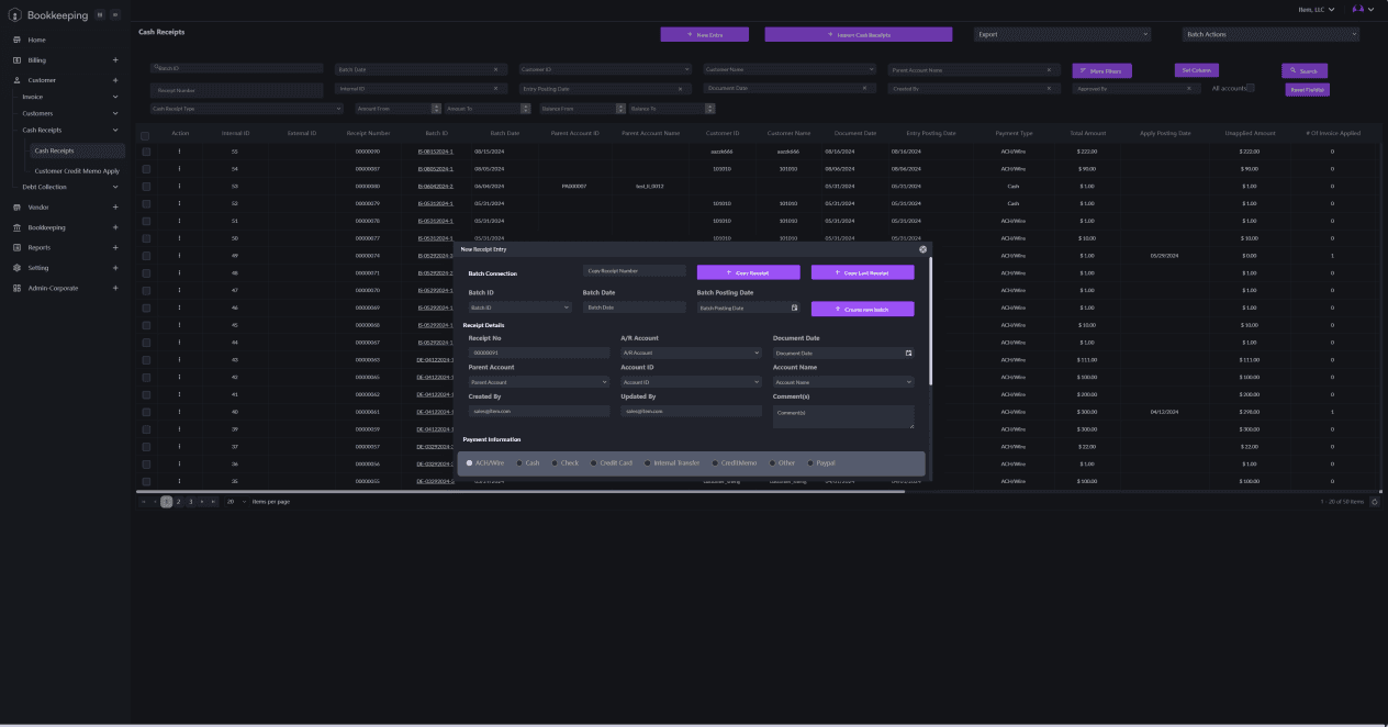 BK AR Setup of Billing