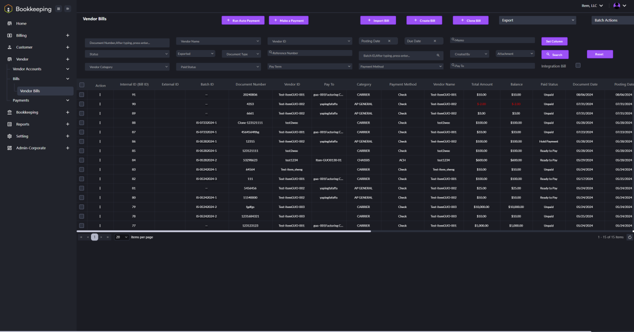BK AP Setup of Account