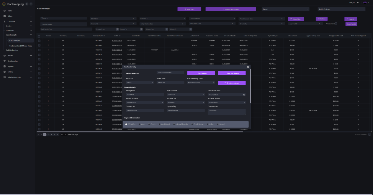 BK AR Setup of Billing