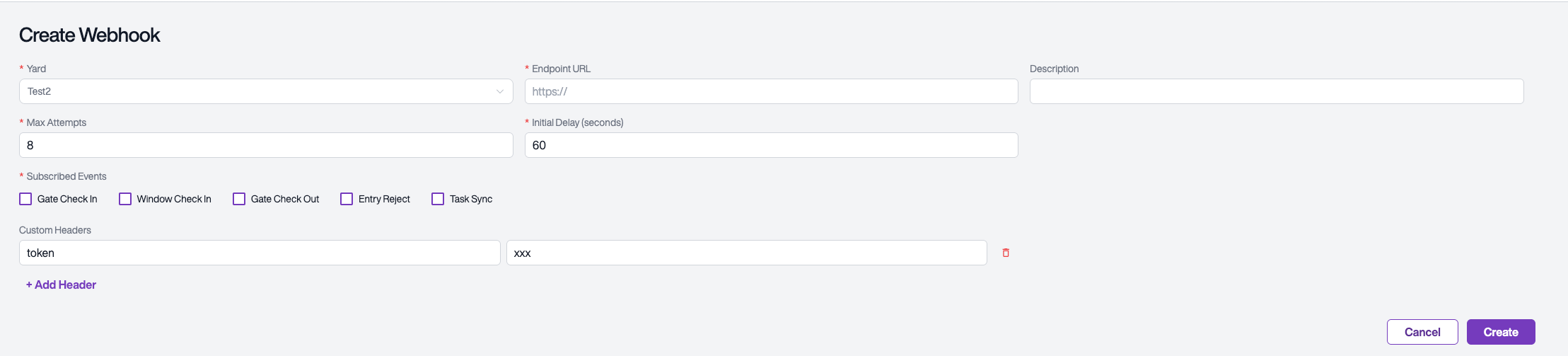Create Webhook